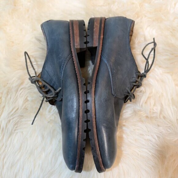 Ron White Leather Dress Shoes "Wyatt" Blueish Grey Men Size 10 - Picture 13 of 15